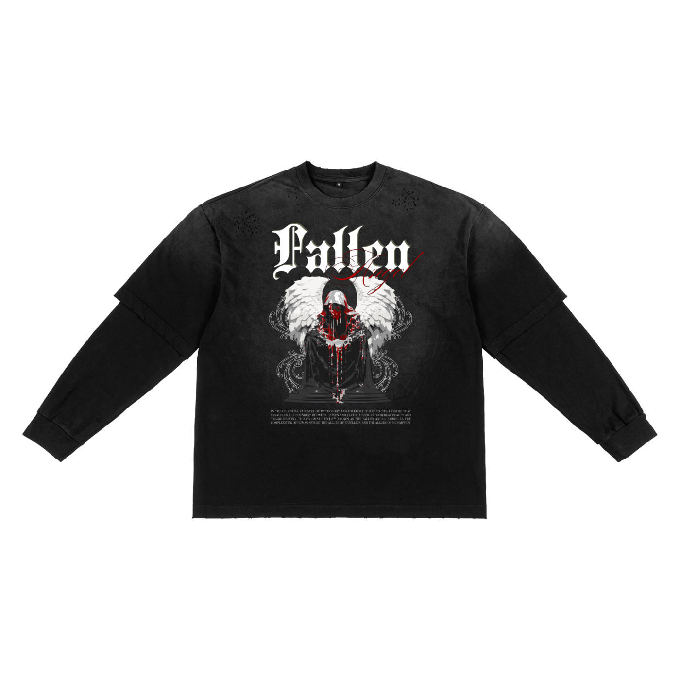 Sunfade Hand-Frayed Faux Two-Piece T-Shirt
