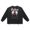 Snow Wash Raw Edge Cotton Long Sleeve