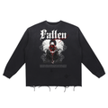 Snow Wash Raw Edge Cotton Sweatshirt