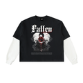 Layered Contrast Sleeve Cotton T-Shirt