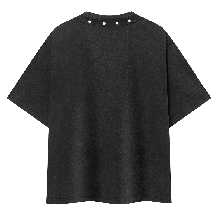Unisex Washed Boxy Studded T-Shirt