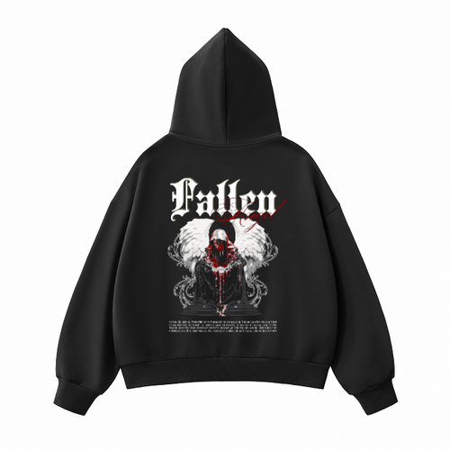 Fleeced Full-Zip Boxy Hoodie