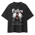 Unisex Washed Boxy Studded T-Shirt