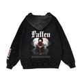 Snow Washed Loose Cotton Hoodie
