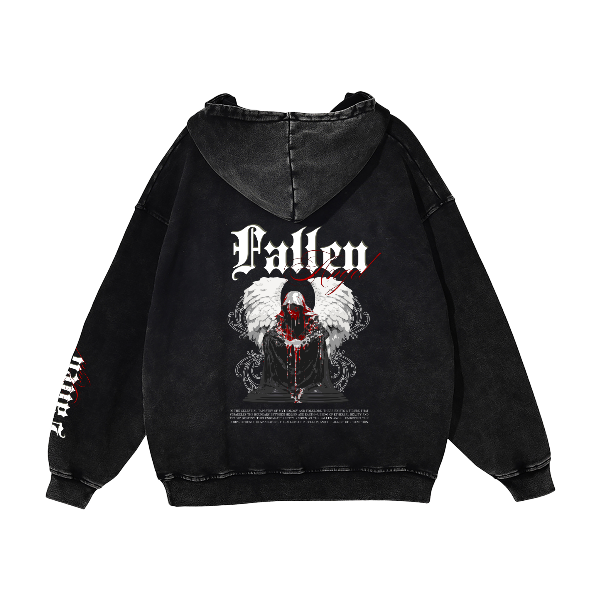 Snow Washed Loose Cotton Hoodie